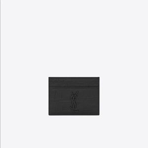 🚫SOLD🚫 NIB YSL Monogram Card Case Croc Leather